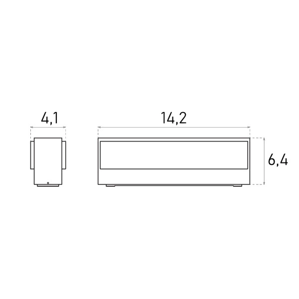 Lampa natynkowa na elewacje LED SMD VILA IP54 3,5W 4000K | szary