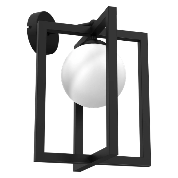 Kinkiet DIEGO, MLP8567, czarny z białym kloszem, 1x40W E14