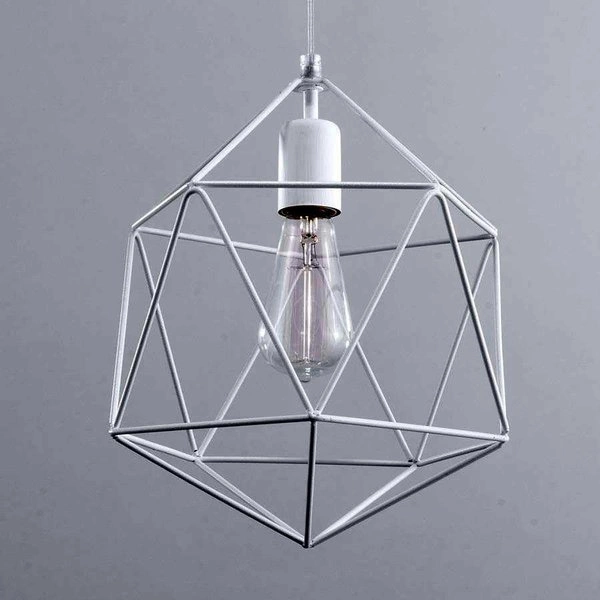 Lampa Wisząca GASPARE Biała Stal, E27 60W, SL.0290