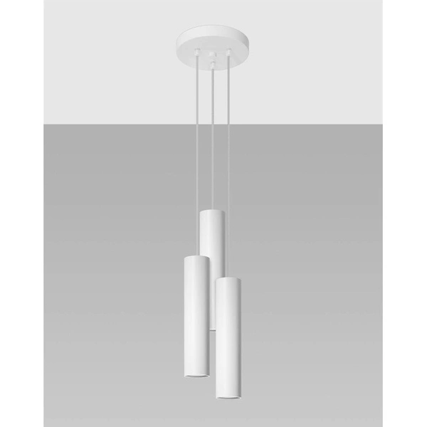 Lampa wisząca LAGOS 3P, SL.1078, biała, 3x40W GU10