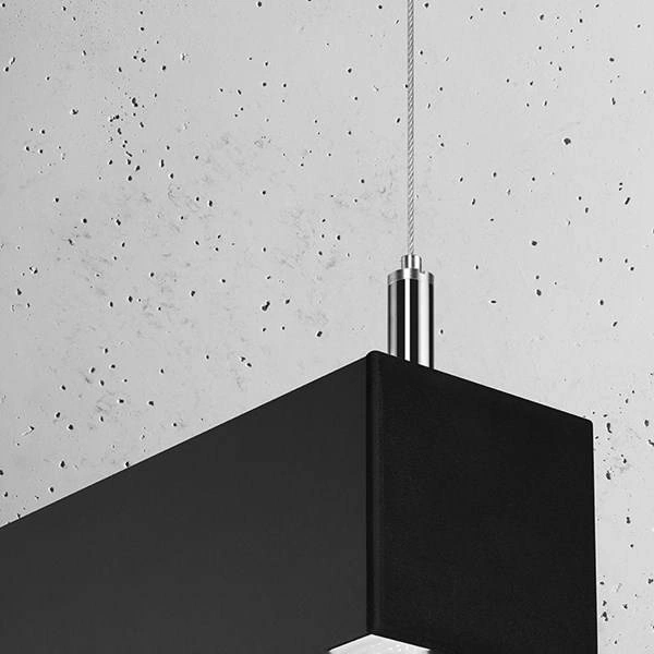 Lampa wisząca PINNE, 200 cm, czarna, 50W LED, barwa ciepła 3000K, TH.229