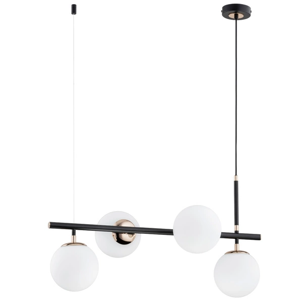 Nowoczesna lampa wisząca FIORE 4xE14 wys. 92cm | czarny
