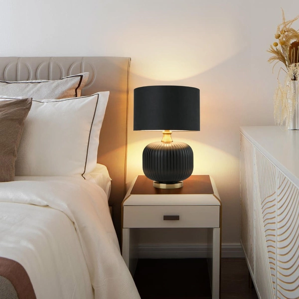 Lampa stołowa/biurkowa Tamiza, mała, czarny/złoty, 1x40W E27