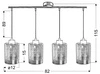 Lampa wisząca NOCTURNO listwa 34-57723 chrom 4x40W E27 klosze z efektem 3D