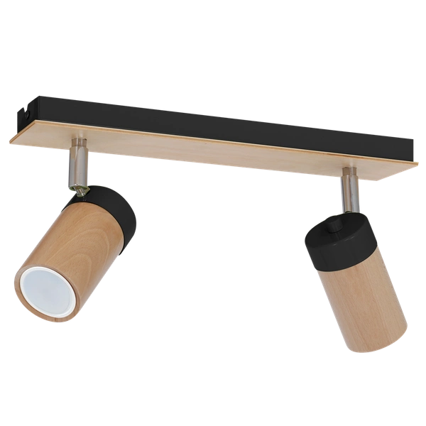 Lampa sufitowa nowoczesna reflektorek spot BARON II czarny szer. 37cm