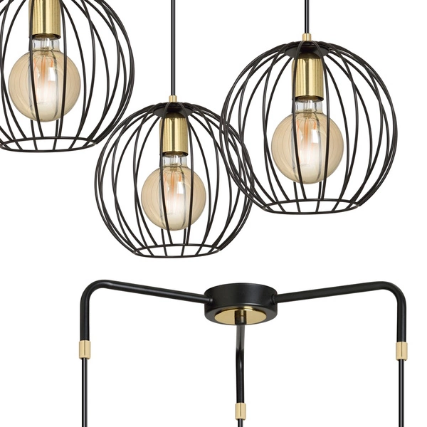 Lampa wisząca Emibig ALBIO 3 Czarny 144/3