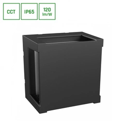 VERTO SQUARE CUP 10W CCT 230V IP65 160X160X110MM CZARNY