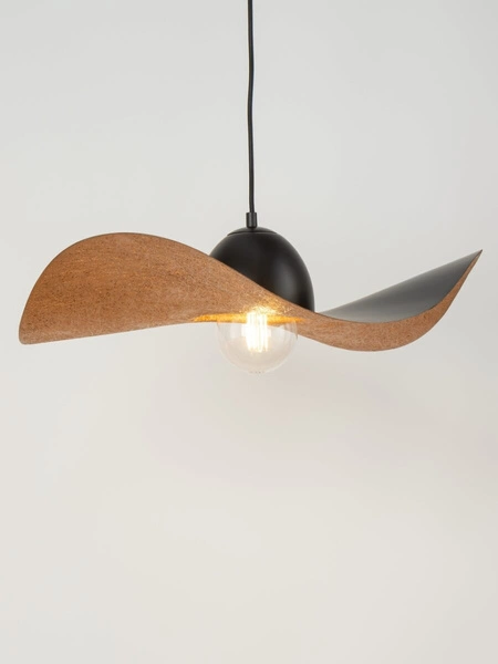 Designerska lampa wisząca KAPELLO M E27 60W śr. 55cm | czarny miedź