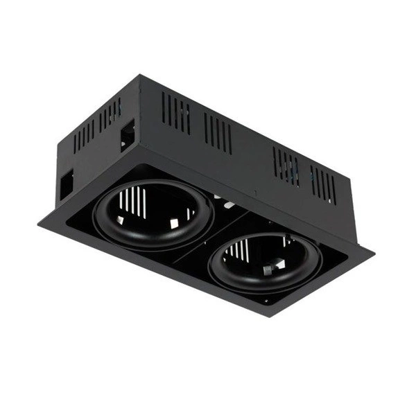Oprawa wpuszczana downlight CROSTI TRAVO DUE czarny szer. 32x17cm