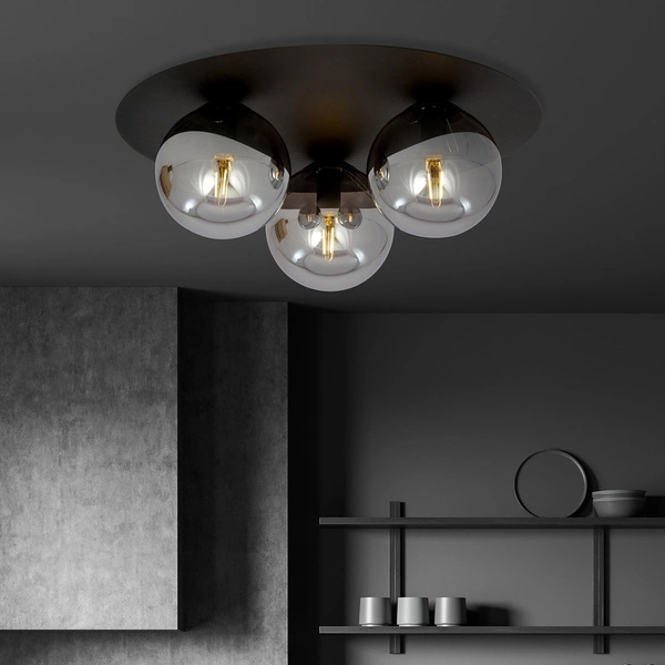Lampa sufitowa Emibig SOLAR 3 Czarny/GRAFIT 1128/3