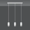 Lampa wisząca Emibig FUMIKO 3 WH/CHROME 814/3