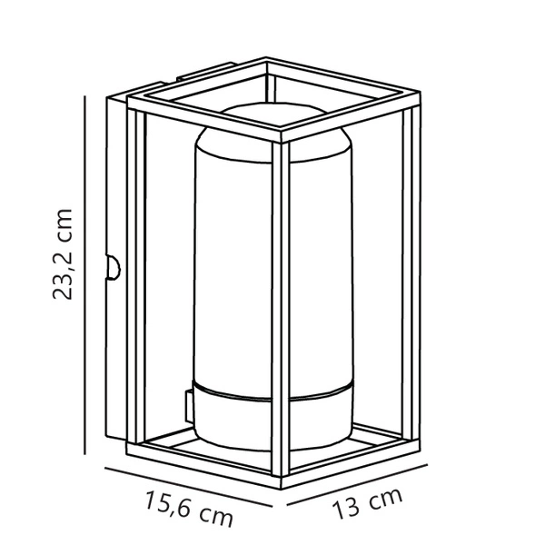 Kinkiet GRIFFIN E27 15W Aluminium | Przydymiony
