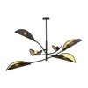 Lampa sufitowa Emibig LOTUS 6 Czarny/GOLD 1106/6