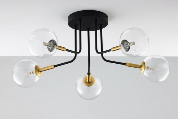 Nowoczesna Lampa sufitowa BURANO wys. 31cm 5xG9 14W IP20 | Złoty