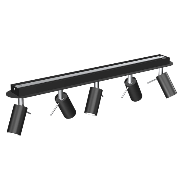 Lampa sufitowa PRESTON BLACK/CHROME 5x mini GU10
