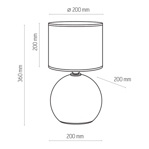 PALLA SMALL WHITE LAMPKA NOCNA 1 PŁ 5065