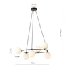 Lampa wisząca Emibig AZURA 6 BL OPAL 1295/6