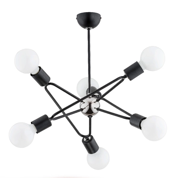 Lampa sufitowa ALFA BARI CZARNA 6xE27 42cm | 27696