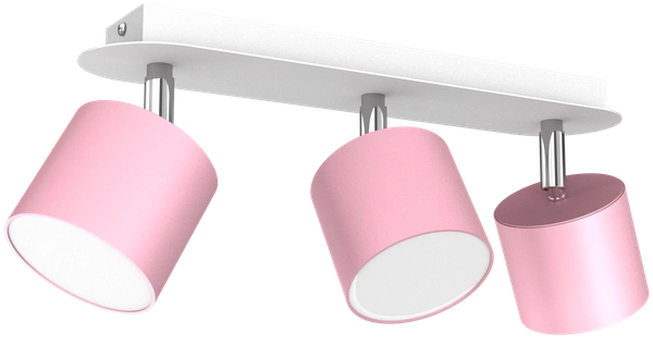 Lampa sufitowa DIXIE PINK 3x GX53 szer. 34cm | różowy