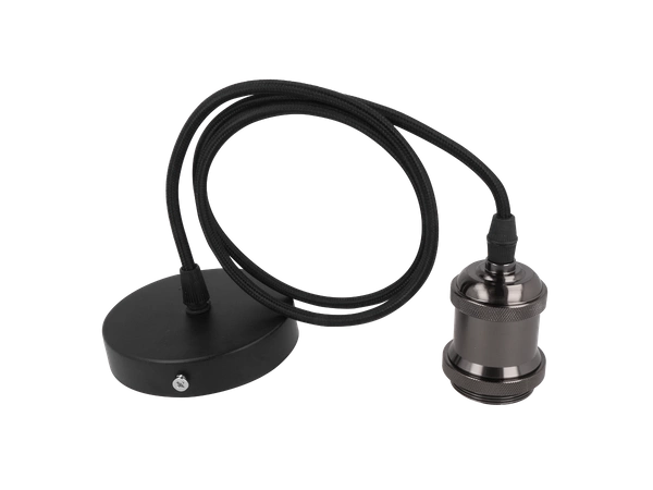 Lampa  zwieszana 1xE27 aluminium - perłowa czerń