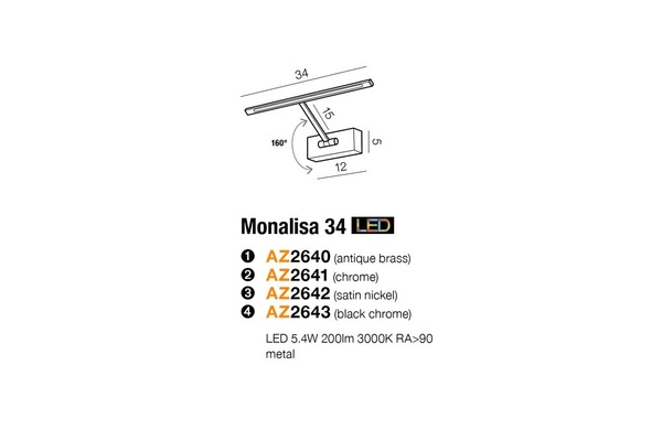 MONALISA 34 SATIN NICKEL