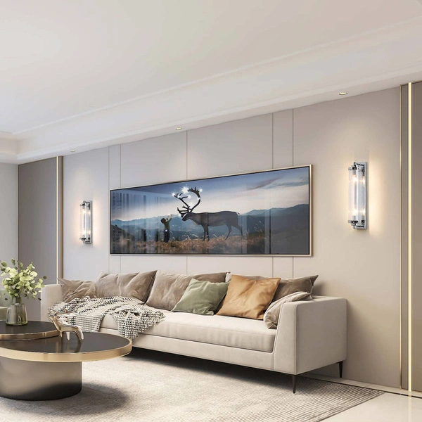 Designerska lampa ścienna kinkiet LORENZO 2x E14 | chrom