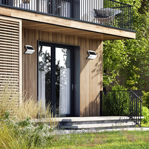 Lampa solarna BUTTERFLY biała 6,8W barwa neutralna 4000K z czujnikiem ruchu i zmierzchu EKO3997