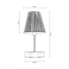 Lampa stołowa Mila Wood 1xE14 Max.25W Drewno brzozowe/Czarny metal/Czarny kabel PCV/Czarno-czerwony klosz z tkaniny 7775960