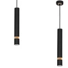Lampa wisząca JOKER, MLP6305, czarny/drewno, 1x8W GU10