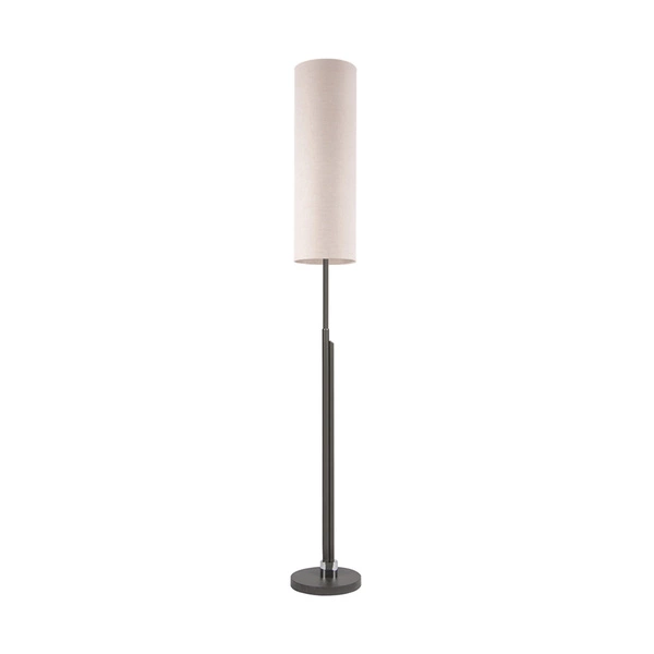 Lampa podłogowa Eleganta w zestawie Zintegrowana dioda LED 1800lm+500lm 3000K 22W Antracyt Metal/Czarny Kabel z tkaniny/Beżowy lniany klosz 15923123