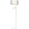 Lampa podłogowa ZIGGY WHITE, MLP7571, biały/złoty, 1x60W E27 + 1x8W mini GU10