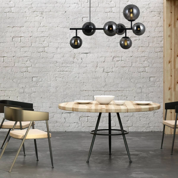 Lampa wisząca FRONTERA dł. 64cm 7xG9 | mosiądz