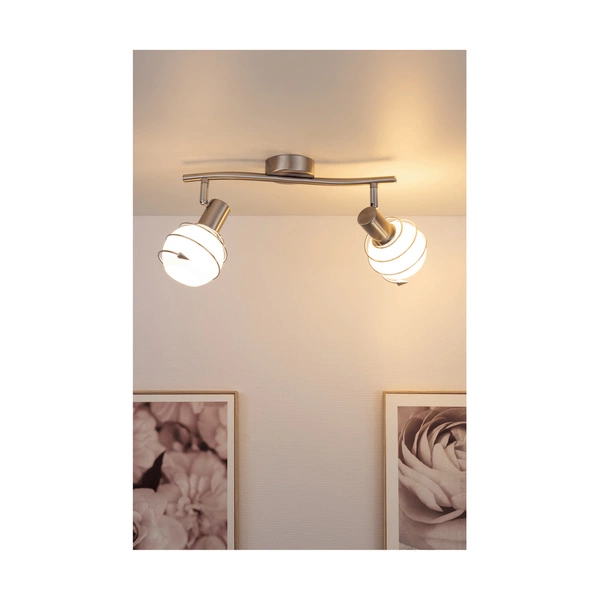 Klosz E14 Białe Szkło/Chrom Metal G0485