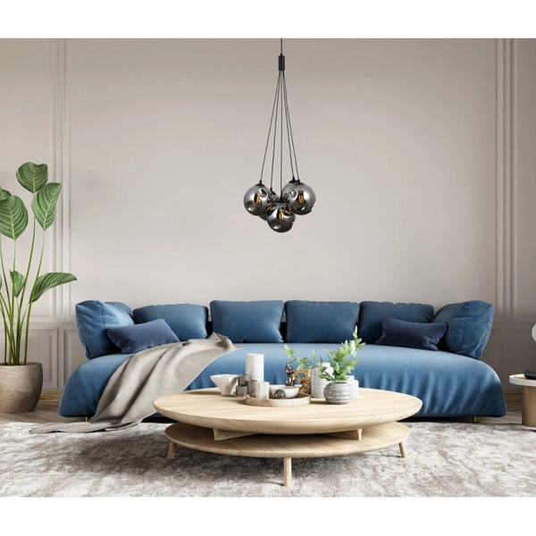 Lampa wisząca Perlos śr. 35cm 5xG9 | czarny/grafitowy