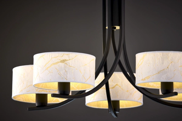 Klasyczny Żyrandol ARTHUR wys. 71cm 5xE27 15W IP20 | czarny