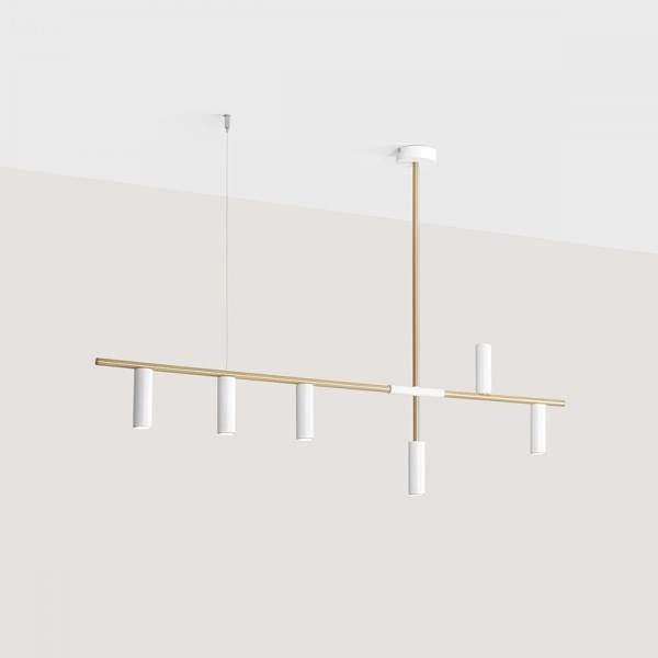 Aldex Lampa wisząca TREVO 6, 1097K40, biały/mosiądz, 6x35 GU10
