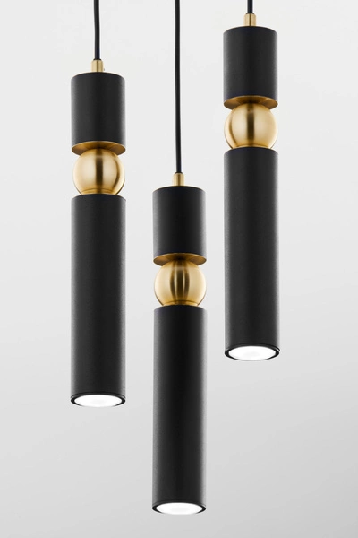 Nowoczesna Lampa wisząca ALAS wys. 35-136cm 3xG10 14W IP20 | Złoty