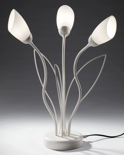 Klasyczna Lampa biurkowa GLORIOSA wys. 46cm 3xG9 14W IP20 | piaskowo-szary