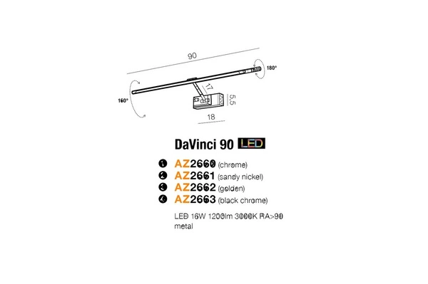 DAVINCI 90 SATIN NICKEL