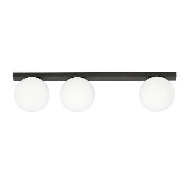 Lampa sufitowa Emibig FIT 3 Czarny/OPAL 1124/3