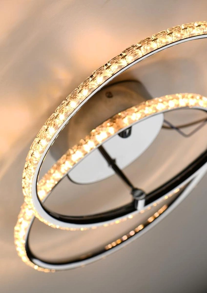 Lampa sufitowa HELLO 98-69641, chromowa, 28W LED, barwa ciepła 3000K