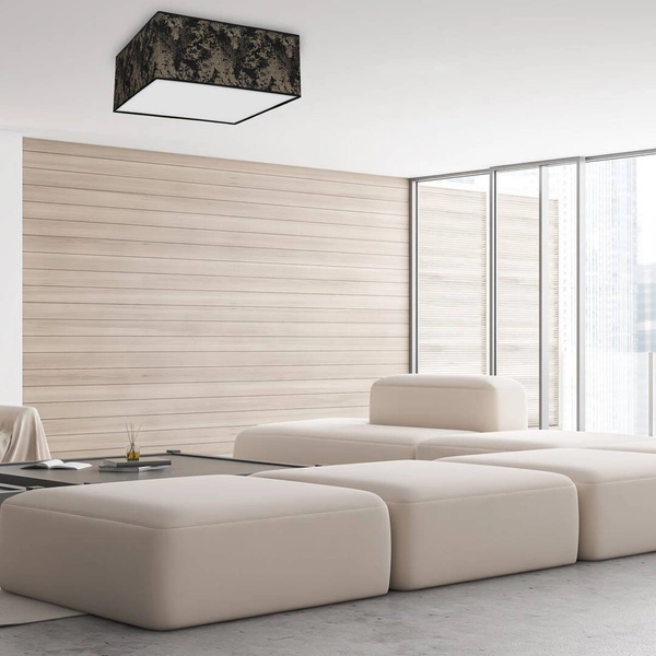 Lampa sufitowa SATINO, 50cm, czarny/złoty, 3x60W E27, MLP7315