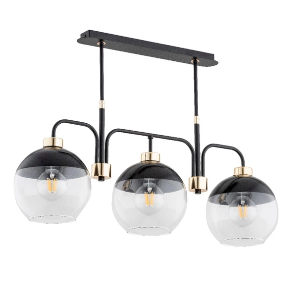 Lampa sufitowa ALFA ALMARY CZARNA 3xE27 20cm | 63002