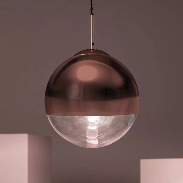 Lampa Wisząca Szklana Kula mosiąd Abruzzo Arteo