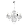Lampa wisząca CRISTALLO VIII, chrom/transparentny, 8x60W E14