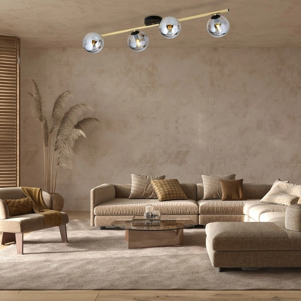 Lampa sufitowa Emibig SPLENDI 4 BL GRAFIT 1246/4