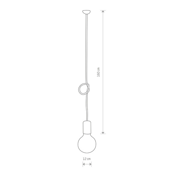 Retro zwis miedź CABLE BLACK / COPPER 160cm 9747