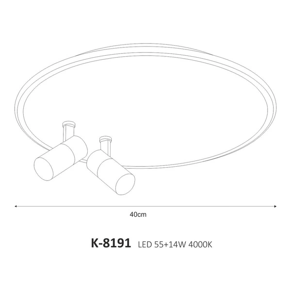 Plafon K-8191 z serii LOGAN