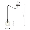 Lampa wisząca Emibig GIGI 1 BL TRANSPARENT 936/1