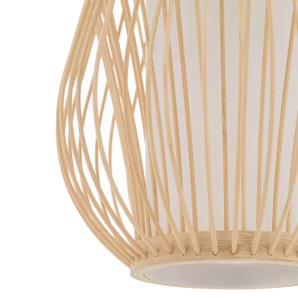 Lampa wisząca PUKET S śr. 21cm E27 | naturalne drewno/biały 11160